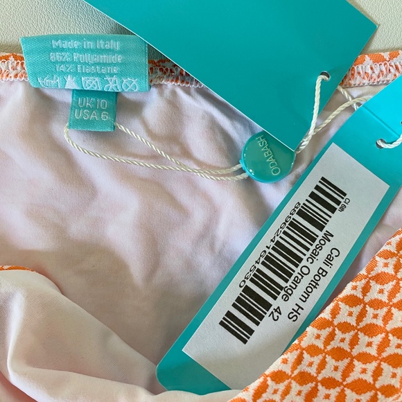 Mellissa Odabash Cali Zip Mosaic Rasher Beach Swim Top & Bikini Bottoms - Picture 10 of 12